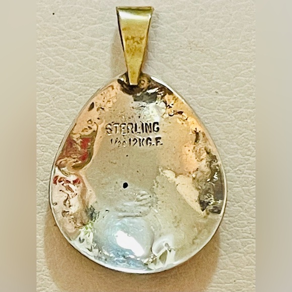 VTG Native American Navajo 12k Gold Filled Sterling Silver Kokopelli Pendant - Picture 4 of 4